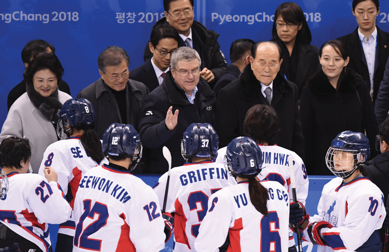 Unified Korean women's ice hockey team debuts at Olympics to